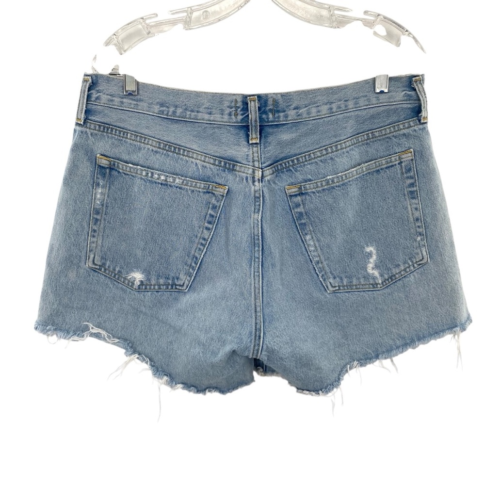 Agolde Parker Long Denim Jean Shorts - Picture 4 of 8